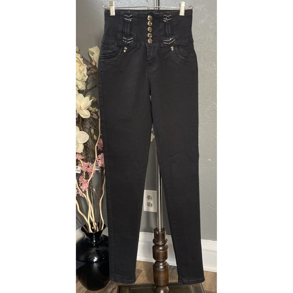 Cutie Pie High Rise Stretch Denim Womens Jeans Skinny Colombian Bootie Size 5